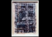 (3) - Collage, 70 x 120 cm, papiers, bandes textiles, encre sur bois